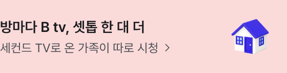 방마다 B tv, 셋톱 한 대 더. 세컨드 TV로 온 가족이 따로 시청